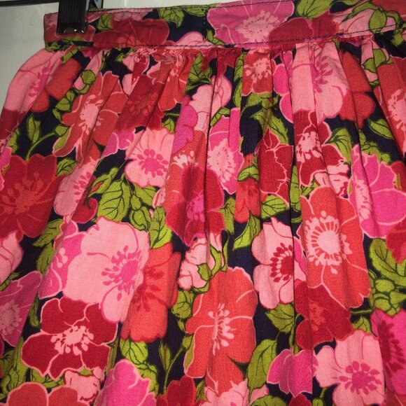 Lands End Kids Floral Print Skort Size 4 Red & Pink Blossom Design - Picture 5 of 5